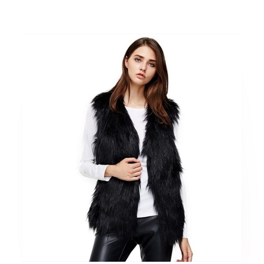 Jason Maxwell Women's Faux Fur Vest - Size L - NWOT